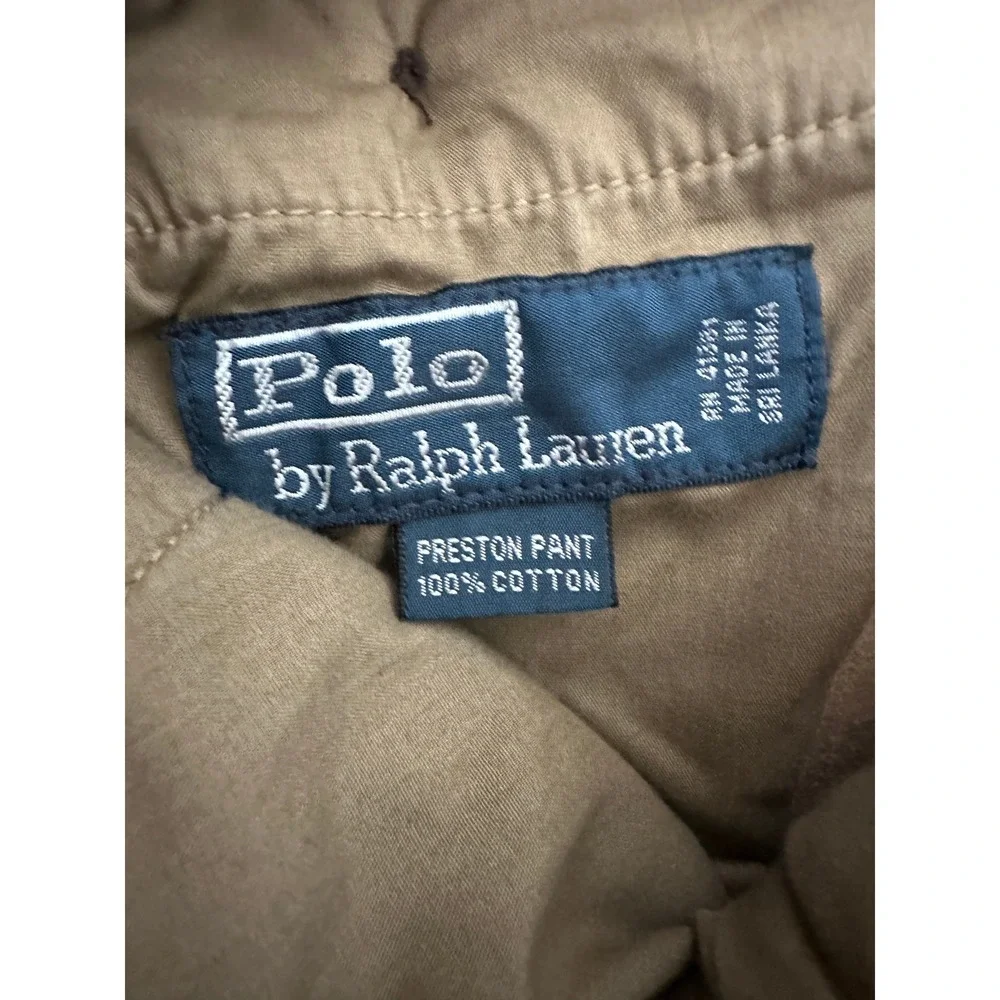 Polo Ralph Lauren Corduroy Pant Men 34x30 Tan Brown Preston Trousers Classic Fit